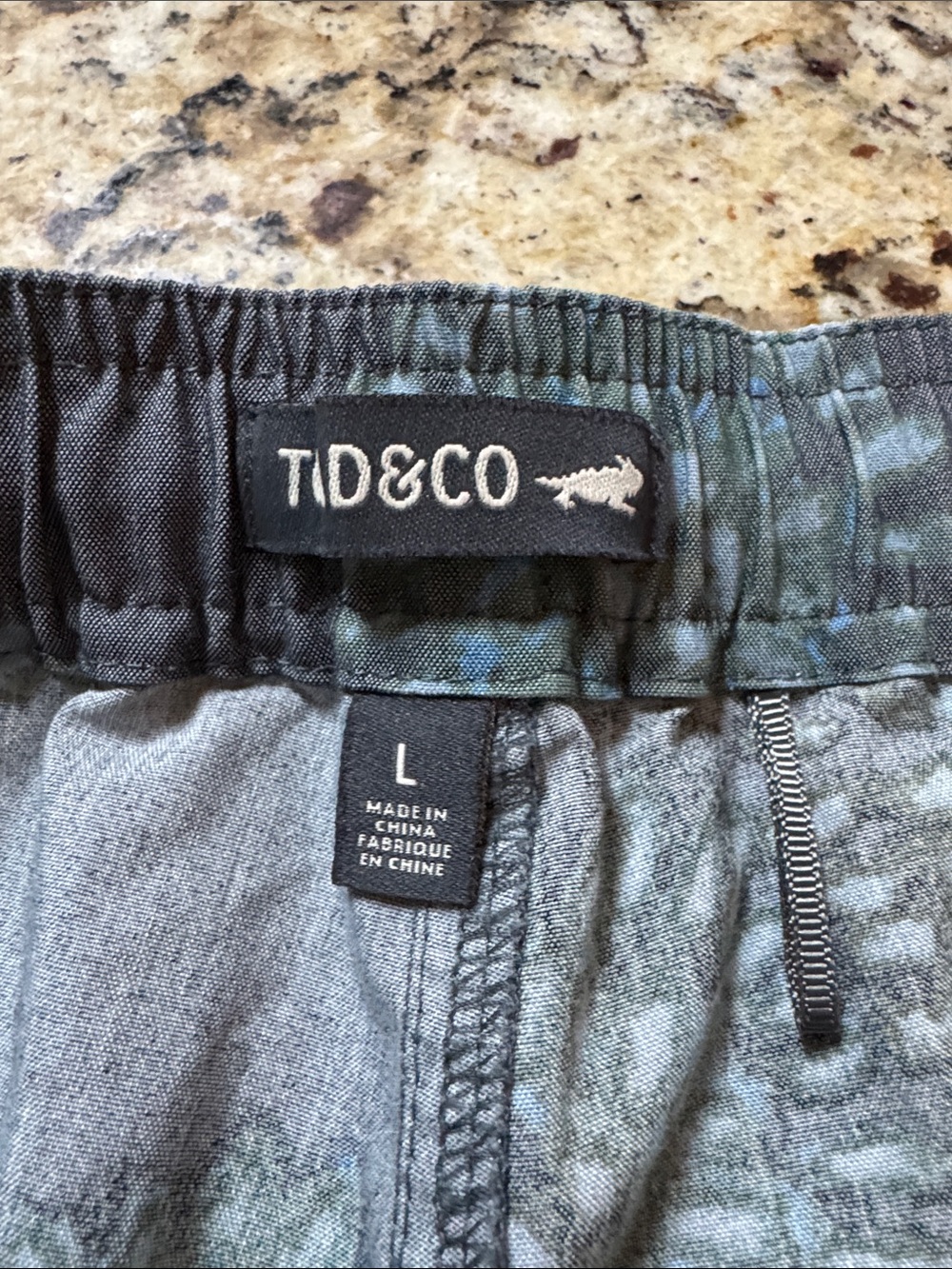 Toad&Co Gray and Light Blue Tie-Dye Women's Hybrid Shorts - Picture 2 of 4